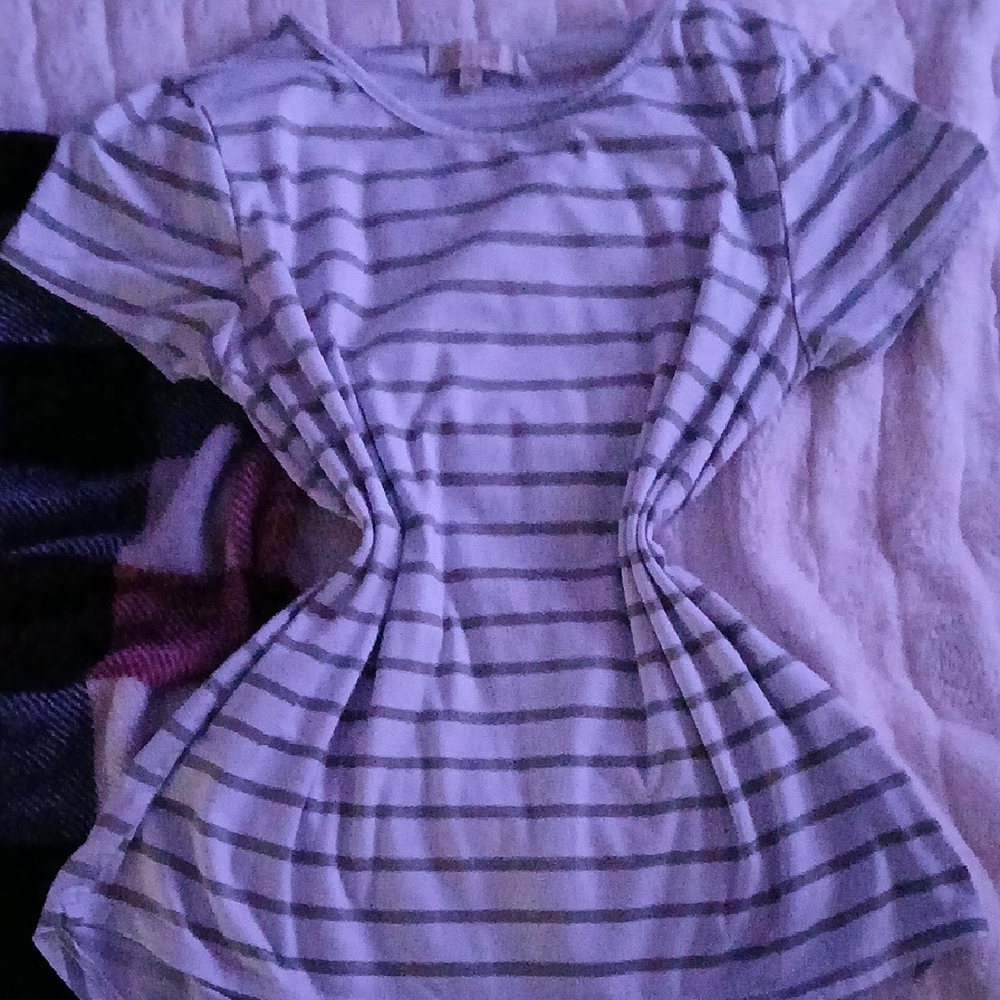 Striped Gray Women's Top
